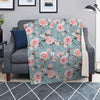 Pink Rose Flower Print Blanket-grizzshop