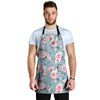 Pink Rose Flower Print Men's Apron-grizzshop