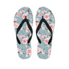 Pink Rose Flower Print Men's Flip Flops-grizzshop