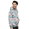 Pink Rose Flower Print Men's Hoodie-grizzshop