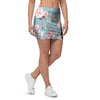 Pink Rose Flower Print Mini Skirt-grizzshop