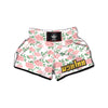 Pink Rose Flower Print Muay Thai Boxing Shorts-grizzshop