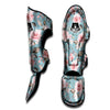 Pink Rose Flower Print Muay Thai Shin Guard-grizzshop