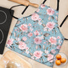 Pink Rose Flower Print Women's Apron-grizzshop