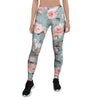 Pink Rose Flower Print Women's Leggings-grizzshop