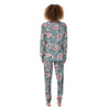 Pink Rose Flower Print Women's Pajamas-grizzshop