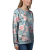 Pink Rose Flower Print Women's Sweatshirt-grizzshop