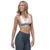 Pink Rose Flower Sports Bra-grizzshop