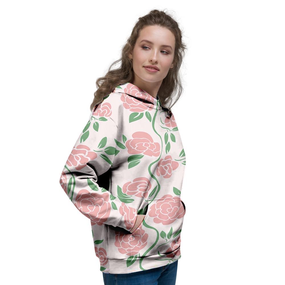 Pink Rose Flower Women's Hoodie-grizzshop