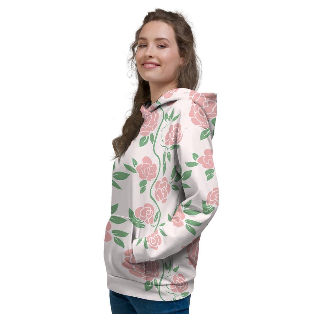 Pink Rose Flower Women's Hoodie-grizzshop