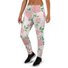 Pink Rose Flower Women's Joggers-grizzshop