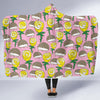 Pink Rose Hedgehogs Hooded Blanket-grizzshop