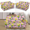 Pink Rose Hedgehogs Loveseat Cover-grizzshop