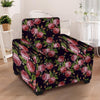 Pink Rose Print Armchair Cover-grizzshop