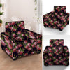 Pink Rose Print Armchair Cover-grizzshop