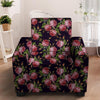 Pink Rose Print Armchair Cover-grizzshop