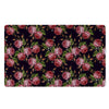 Pink Rose Print Door Mat-grizzshop