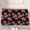 Pink Rose Print Door Mat-grizzshop