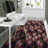 Pink Rose Print Floor Mat-grizzshop