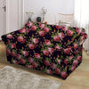 Pink Rose Print Loveseat Cover-grizzshop