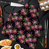 Pink Rose Print Men's Apron-grizzshop