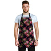 Pink Rose Print Men's Apron-grizzshop