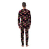 Pink Rose Print Men's Pajamas-grizzshop