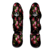 Pink Rose Print Muay Thai Shin Guard-grizzshop