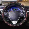 Pink Rose Print Steering Wheel Cover-grizzshop