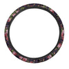 Pink Rose Print Steering Wheel Cover-grizzshop