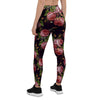 Pink Rose Print Women's Leggings-grizzshop