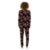 Pink Rose Print Women's Pajamas-grizzshop