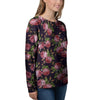 Pink Rose Print Women's Sweatshirt-grizzshop