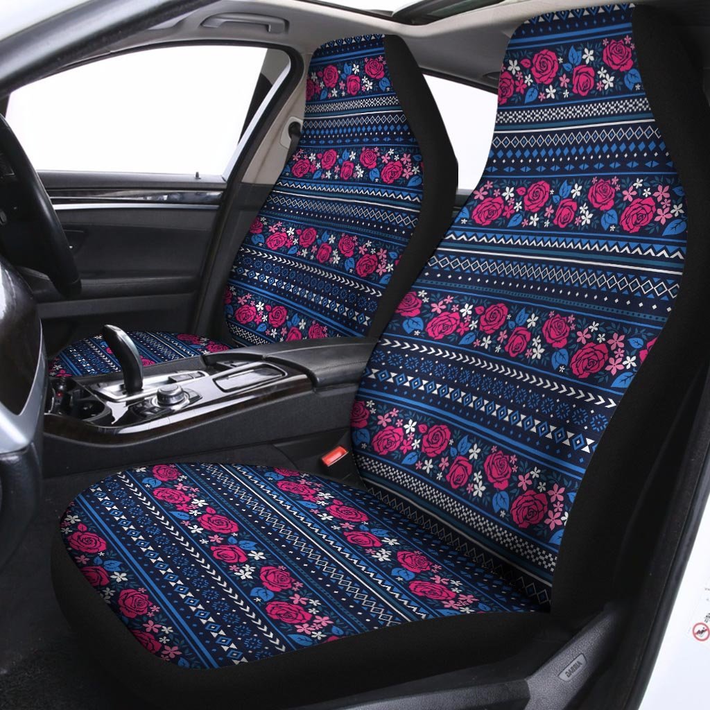Pink Rose Tribal Aztec Car Seat Covers-grizzshop