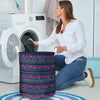 Pink Rose Tribal Aztec Laundry Basket-grizzshop