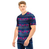 Pink Rose Tribal Aztec Men T Shirt-grizzshop