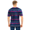 Pink Rose Tribal Aztec Men T Shirt-grizzshop