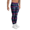 Pink Rose Tribal Aztec Men's Leggings-grizzshop