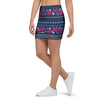 Pink Rose Tribal Aztec Mini Skirt-grizzshop