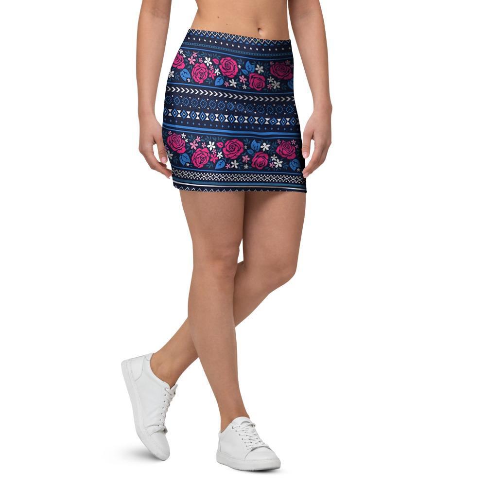 Pink aztec clearance mini skirt