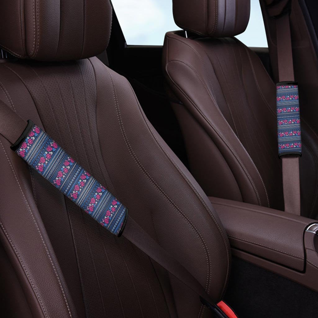 Pink Rose Tribal Aztec Seat Belt Cover-grizzshop