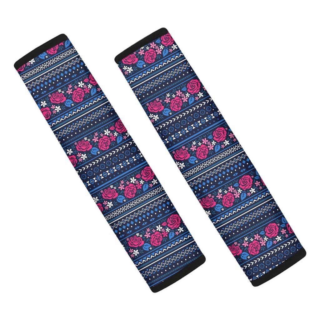 Pink Rose Tribal Aztec Seat Belt Cover-grizzshop