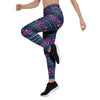 Pink Rose Tribal Aztec Women's Leggings-grizzshop