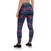 Pink Rose Tribal Aztec Women's Leggings-grizzshop