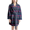 Pink Rose Tribal Aztec Women's Robe-grizzshop