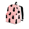 Pink Silhouette Cat Print Backpack-grizzshop