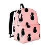 Pink Silhouette Cat Print Backpack-grizzshop