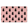 Pink Silhouette Cat Print Door Mat-grizzshop