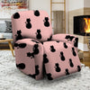 Pink Silhouette Cat Print Recliner Cover-grizzshop