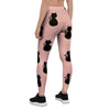 Pink Silhouette Cat Print Women's Leggings-grizzshop